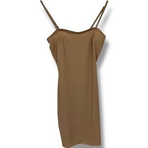 Assets by Spanx Tan Dress Shapewear Neutral Tan Removable Straps Women's M